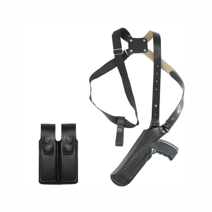 Shoulder Holster Leather concealed carry gun holster 9mm pistol glock 19 17 43 1911 owb adjustable belt pancake holsters black brown taurus g2c g3c thumb break open men women western sig sauer smith Wesson Ruger Springfield right hand 1791