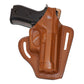 Leather gun Holster 9mm pistol glock 19 17 43 1911 owb adjustable belt pancake holsters black brown taurus g2c g3c thumb break open men women western sig sauer smith Wesson Ruger Springfield concealed carry right hand 1791