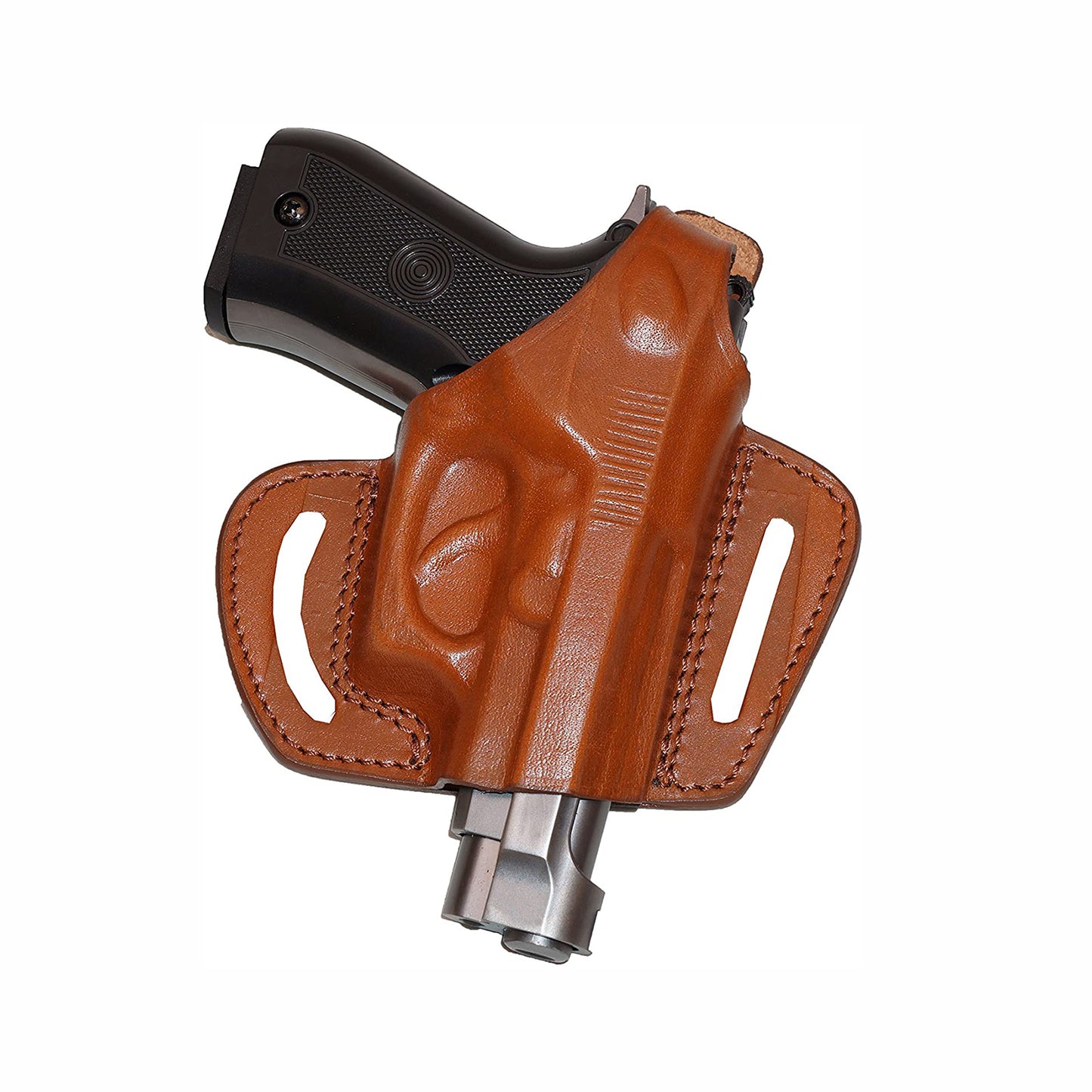 ALIS302 2 Slot Pancake Leather Holster Thumb Break Open-end RH Fits Beretta 84F Handmade!