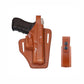 ALIS337090 Pancake Leather Holster Thumb Break RH & Single Magazine Pouch for Glock 17 Glock 22 Handmade!
