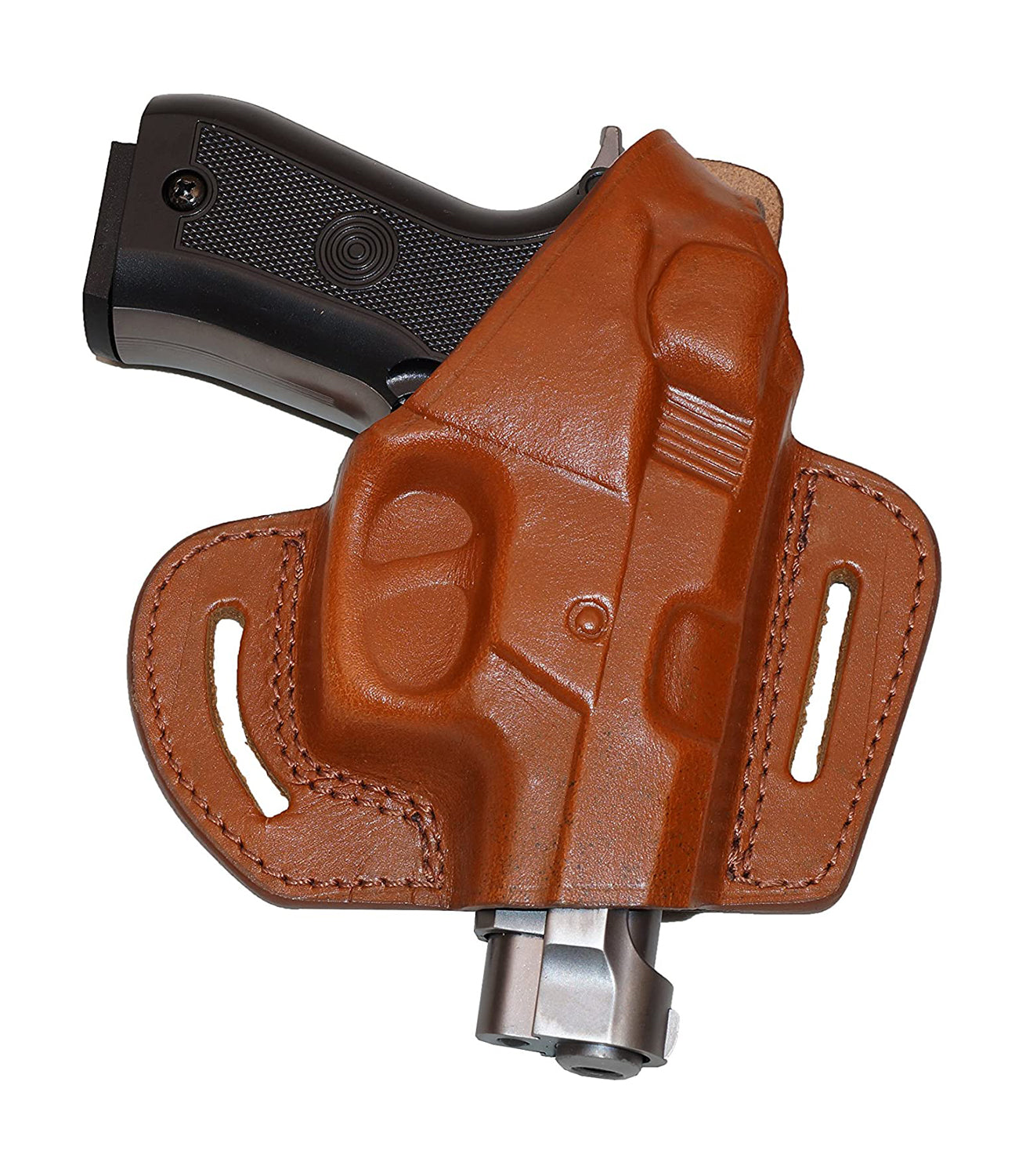 Smith&Wesson 5906 Pancake OWB Leather Holster, 2 Slot Thumb Break Right Hand (Alis316)