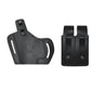 ALS34092 Pancake Leather Holster Open-end Thumb Break RH & Double Magazine Pouch for Glock 17 19 22 23 Handmade!