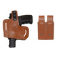 ALIS344303 Pancake Leather Holster Open-end Thumb Break & Double Magazine Pouch for All 1911 Models RH Handmade!