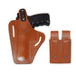 ALIS31106 Pancake Leather Holster Thumb Break Closed-end RH & Double Magazine Pouch Fits CZ 75 Handmade!