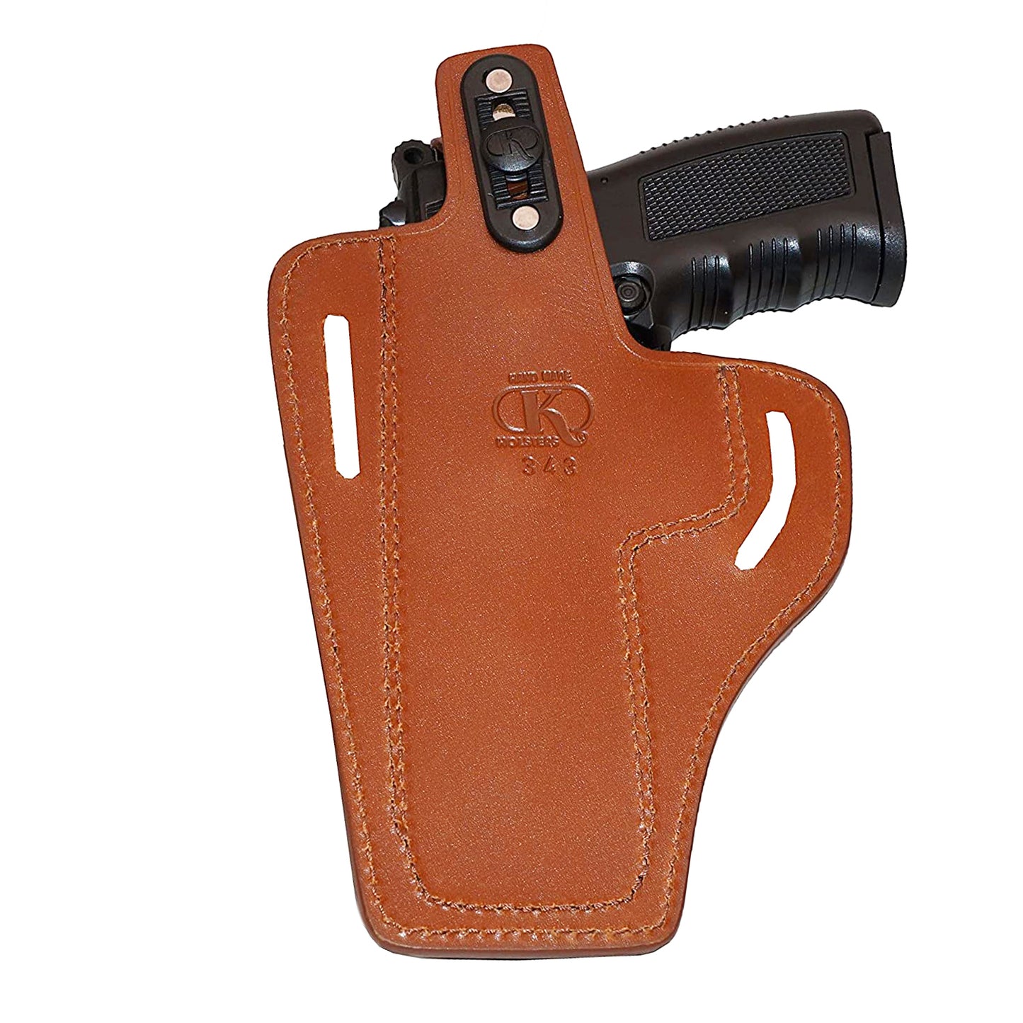 2 Slot Pancake Leather Holster Thumb Break Fits Colt Kimber Ruger Springfield Taurus 1911 RH Handmade (ALIS343)