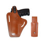 K31105 2 Slot Pancake Leather Holster Thumb Break Closed-end RH & Single Magazine Pouch Fits CZ 75