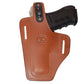 Pancake OWB Leather Holster, 2 Slot Thumb Break RH Fits Glock 19 Glock 23 Handmade! (Alis339)