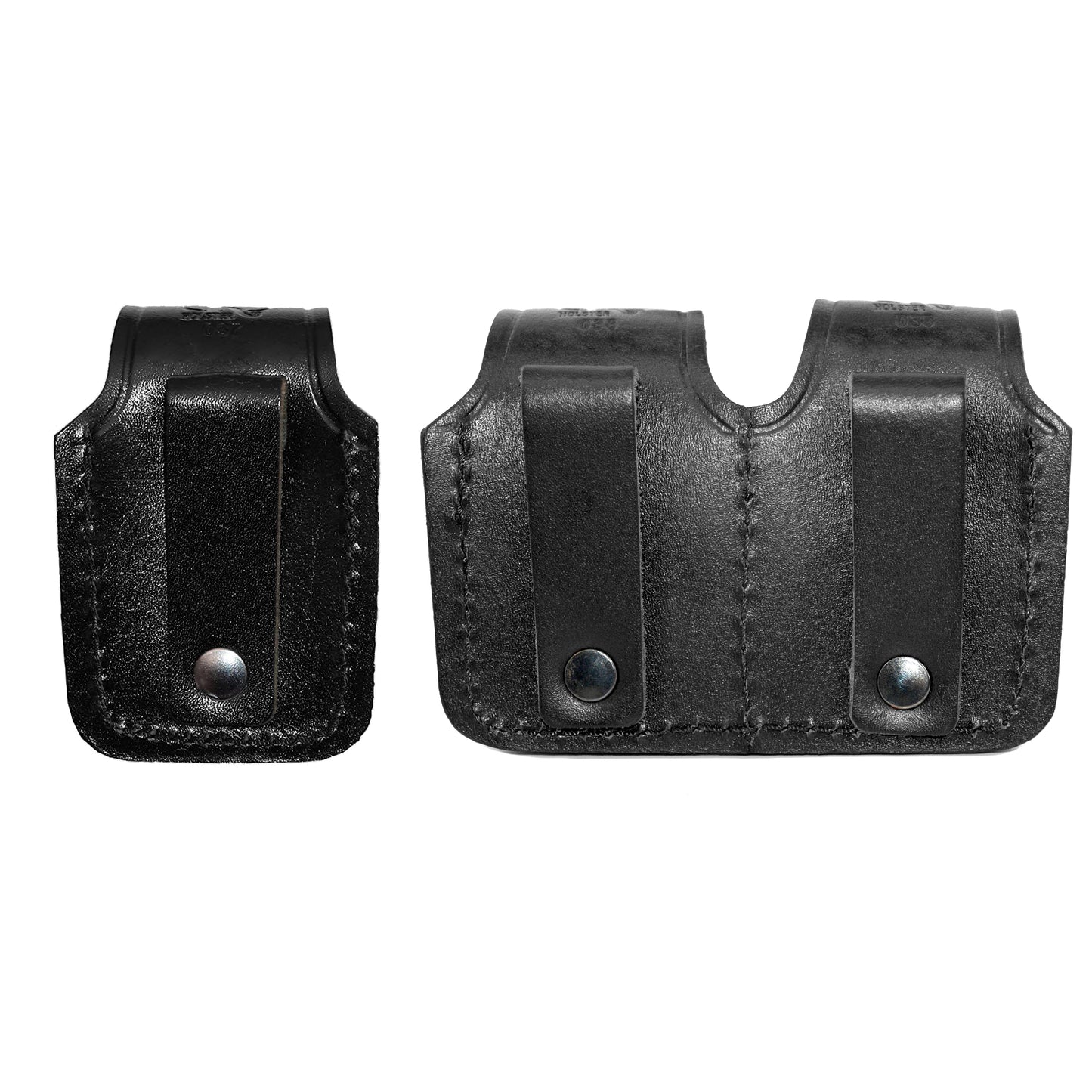 ALS3738 Single & Double Speedloader Pouch for 357 Magnum 6 & 7 Shots, 44 Magnum 5 Shot, S&W .38 Special 6 Shot speedloaders Genuine Leather Handmade!