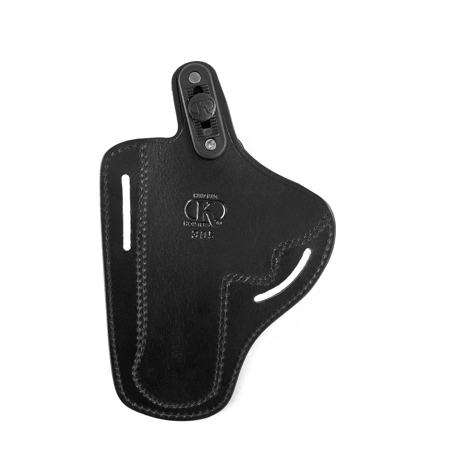 357 Magnum Pancake OWB Leather Holster, 2 Slot, Thumb Break RH, Handmade (Alis305)