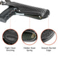 Koltster K40038-357 Basketweave Leather Vertical Shoulder Holster & Double Speedloader Case 357 Magnum & Similar Revolvers 4" RH Handmade! (Black)