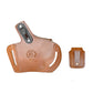 ALIS35237 2 Slot Pancake Leather Holster Open-end Thumb Break RH & Speedloader Case Fits S&W K Frame Handmade!