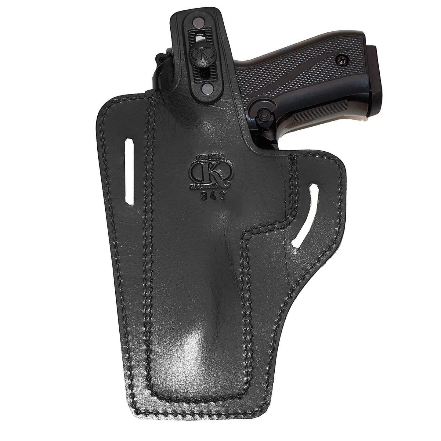 2 Slot Pancake Leather Holster Thumb Break Fits Colt Kimber Ruger Springfield Taurus 1911 RH Handmade (ALIS343)