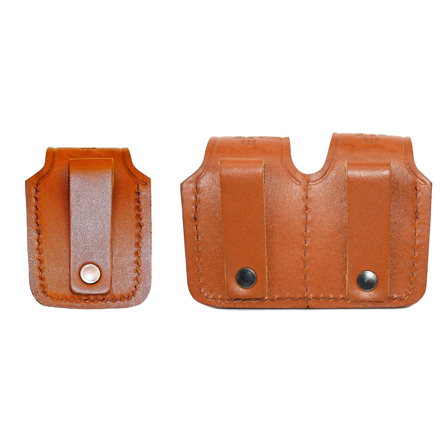 ALS3738 Single & Double Speedloader Pouch for 357 Magnum 6 & 7 Shots, 44 Magnum 5 Shot, S&W .38 Special 6 Shot speedloaders Genuine Leather Handmade!