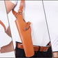 L45303 Leather Vertical Shoulder Holster with Double Magazine Pouch Soft Fabric Interior Lining Colt 1911 up to 5" Left Handed Handmade!