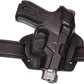 Smith&Wesson 5906 Pancake OWB Leather Holster, 2 Slot Thumb Break Right Hand (Alis316)