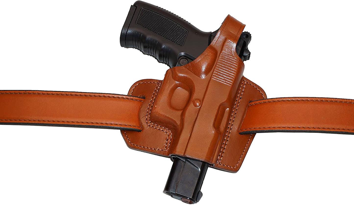 ALIS344202 Leather Pancake Holster Open-end Thumb Break RH & 2 Single Mag Pouches for Colt 1911 & All Other 1911 Models Handmade!