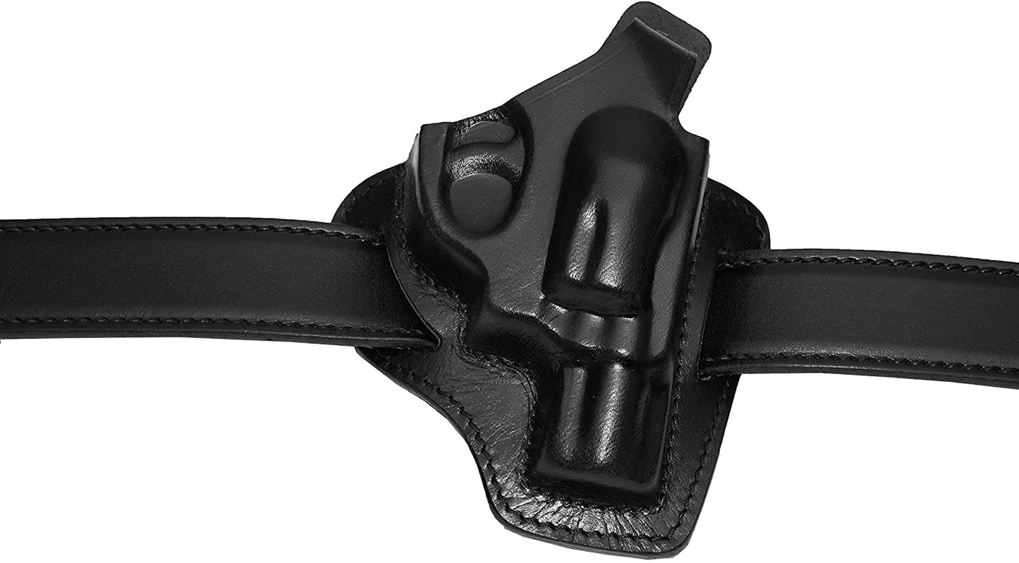 Smith&Wesson J Frame Pancake Leather Holster, 2 Slot Thumb Break Fits RH Handmade (ALIS335)