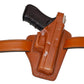 ALIS3372090 Pancake Leather Holster Thumb Break RH & Two Single Magazine Pouches for Glock 17 Glock 22 Handmade!