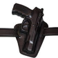 K31105 2 Slot Pancake Leather Holster Thumb Break Closed-end RH & Single Magazine Pouch Fits CZ 75