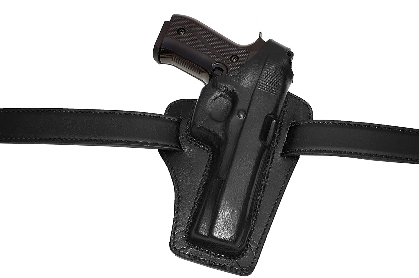 2 Slot Pancake Leather Holster Thumb Break Fits Colt Kimber Ruger Springfield Taurus 1911 RH Handmade (ALIS343)