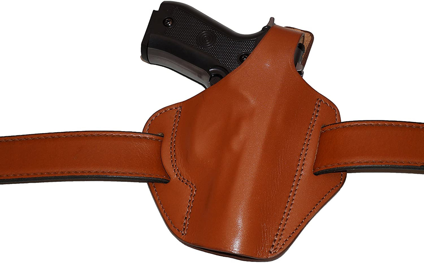 Pancake Leather Holster, Fits Glock 19 Glock 23, Two Slot Hand-Molded RH Handmade (ALIS531)