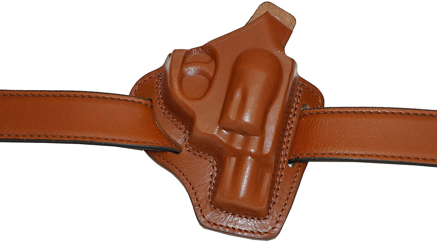 Smith&Wesson J Frame Pancake Leather Holster, 2 Slot Thumb Break Fits RH Handmade (ALIS335)