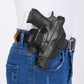 ALIS34090 Pancake Leather Holster Open-end Thumb Break RH & Single Magazine Pouch for Glock 17 19 22 23 Handmade!