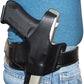 Pancake Leather Holster Fits Glock 17 19 22 23 26 27, Two Slot Hand-Molded Open-end RH Handmade! (ALIS532)