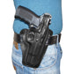 2 Slot Pancake Leather Holster Thumb Break Closed-end RH & Single Magazine Pouch Fits Browning HP Handmade! (#K30905)