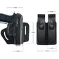 ALIS30406 Pancake Leather Holster Thumb Break RH & Double Magazine Pouch for Beretta 92 92F 96 Taurus 92&99 Handmade!