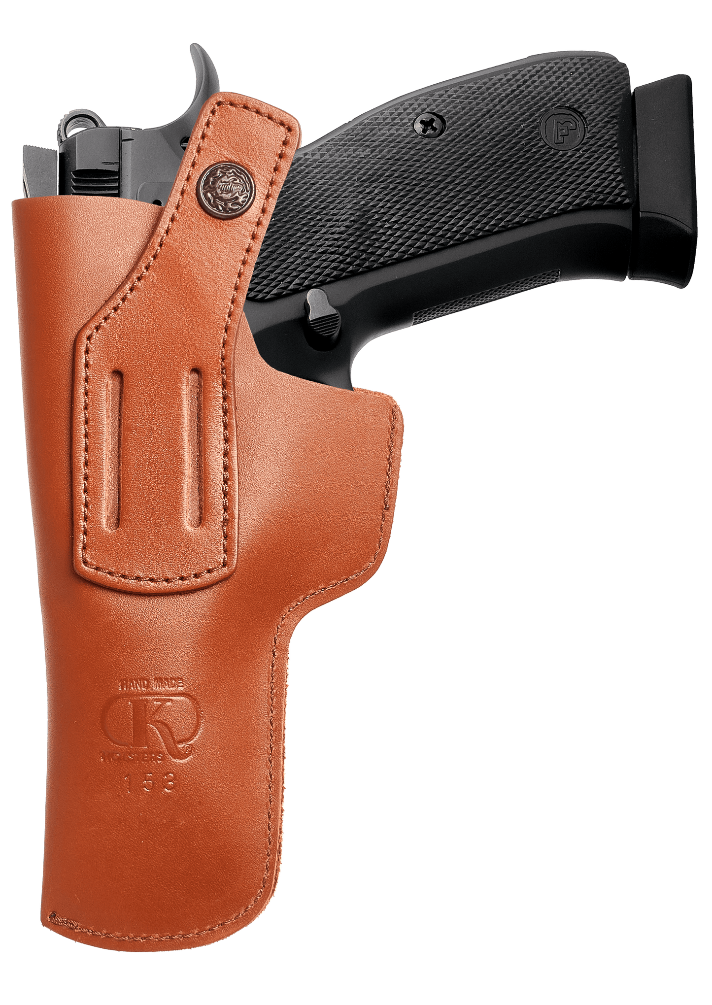 CZ 75 IWB Leather Holster with Belt Clip (K153)