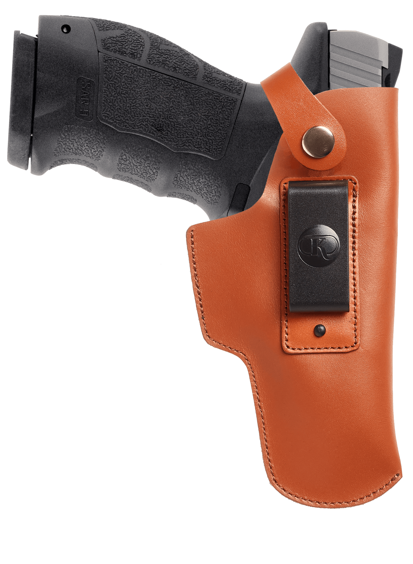 Sarsilmaz Sar9 IWB Leather Holster for Smith & Wesson M&P 9mm.40.45 Concealed Carry Leather Holster with Belt Clip (KM196)