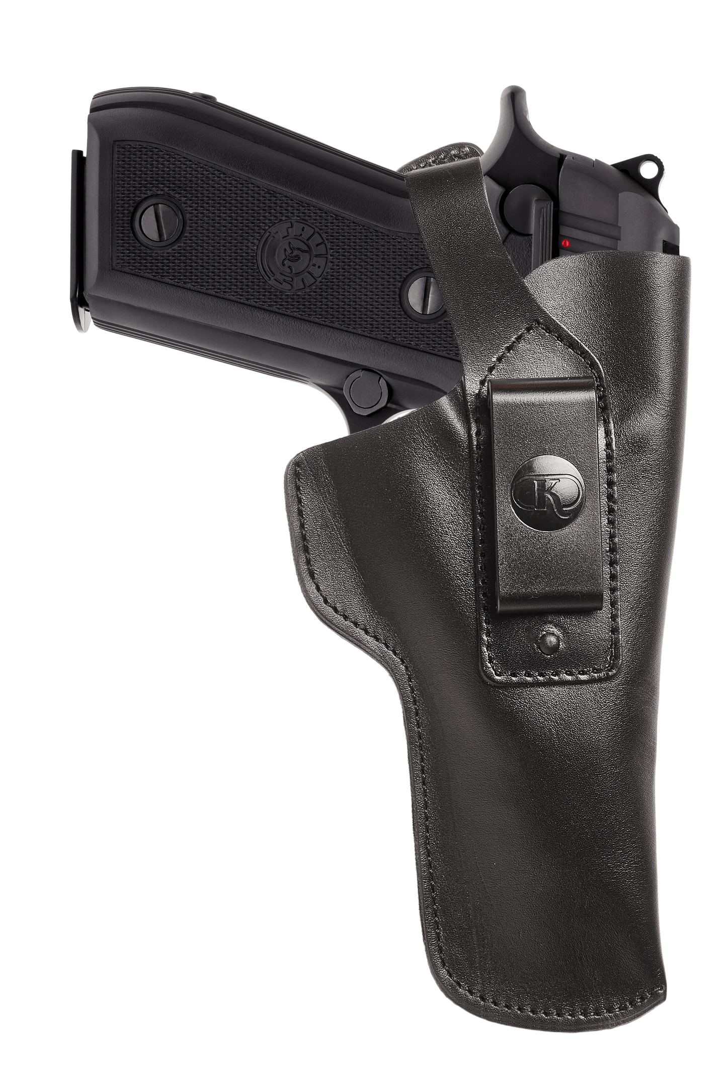 Beretta 92F IWB Leather Holster for Beretta 92 92S 92FS | S&W M&P Shield and Similar Sized Handguns, Concealed Carry Holster with Belt Clip (K151)