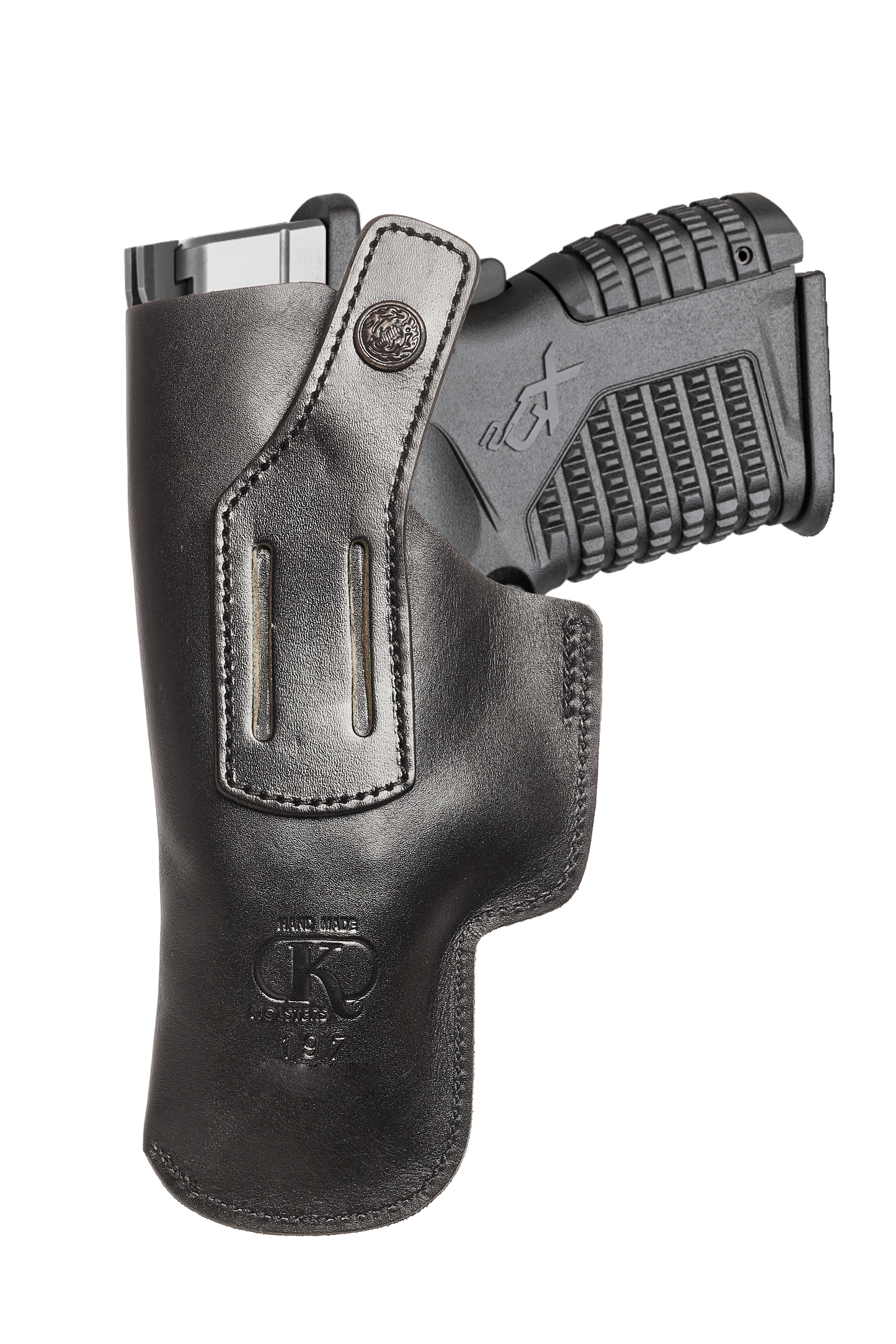 Springfield Armory XD IWB Leather Holster with Belt Clip (K197)