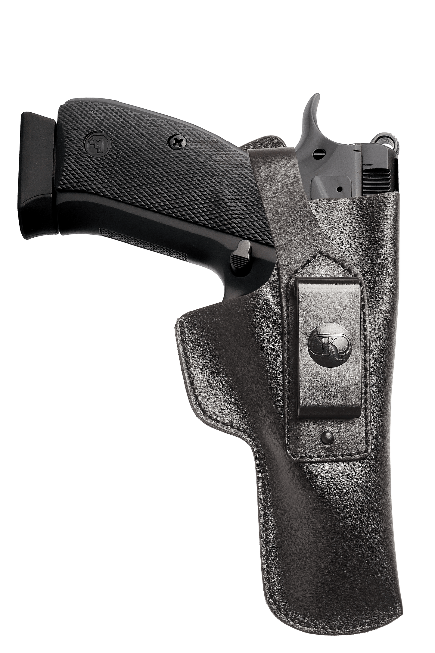 CZ 75 IWB Leather Holster with Belt Clip (K153)