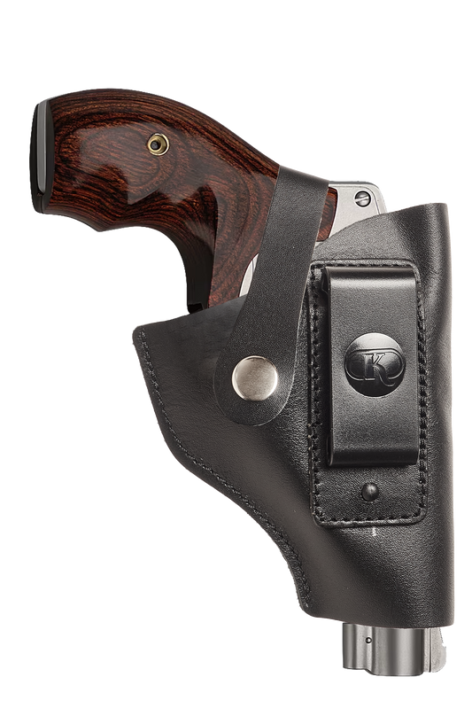 Smith&Wesson J Frame IWB Leather Holster for S&W Models 442, 642, Airweight 637, 638, 640 .38 Special, Leather Holster with Belt Clip (KM146)