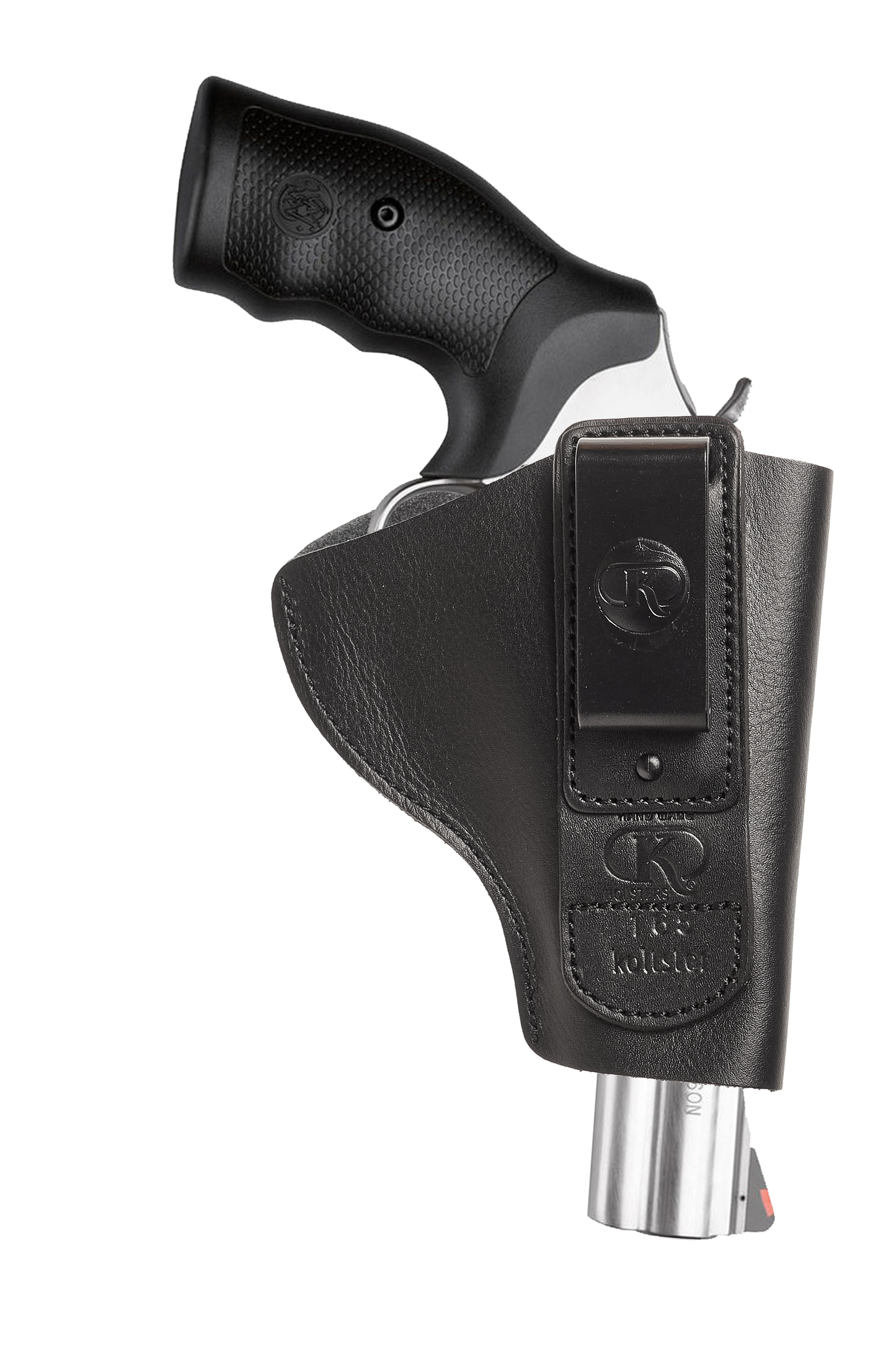 357 Magnum IWB Leather Holster with Belt Clip (K165)