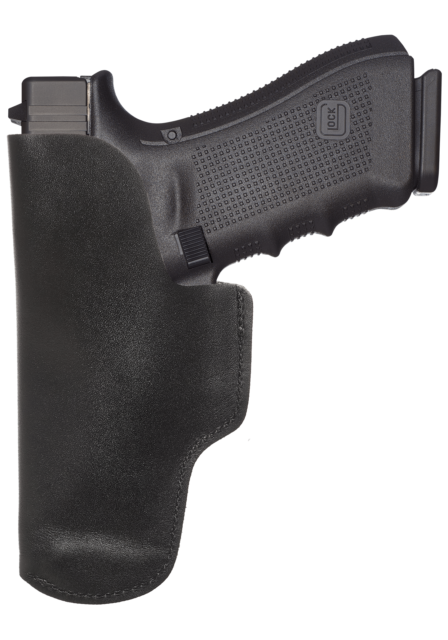 Glock 19 IWB Leather Holster for Glock 17 20 21 31 45 | S&W M&P Shield and Similar Sized Handguns, Concealed Carry Holster with Belt Clip (K170)