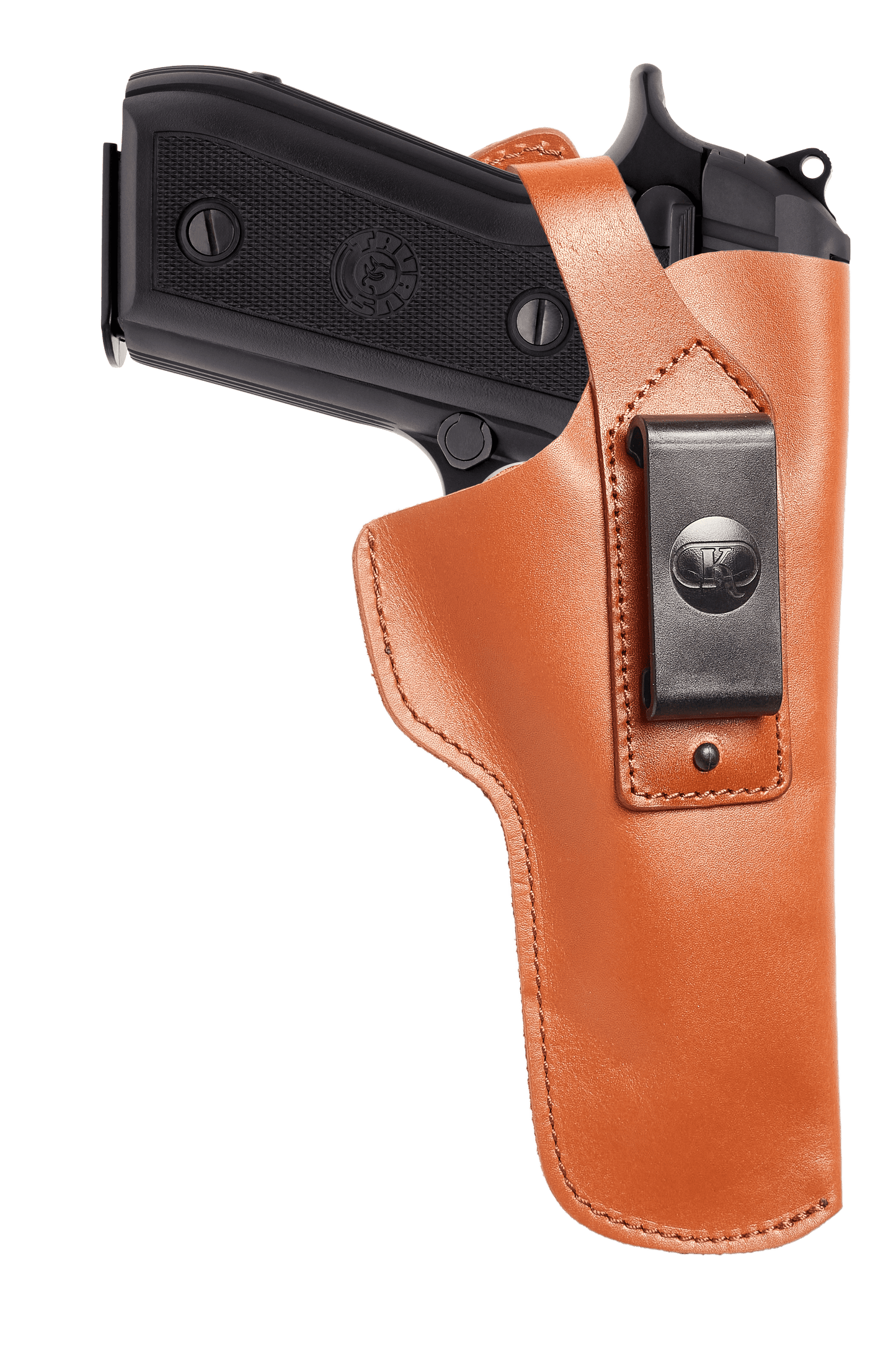 Beretta 92F IWB Leather Holster for Beretta 92 92S 92FS | S&W M&P Shield and Similar Sized Handguns, Concealed Carry Holster with Belt Clip (K151)