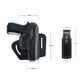 2 Slot Pancake Leather Holster Thumb Break RH Open-end Fits Beretta 92 92F 96 Taurus 92&99 with Single Magazine Pouch (#K30405)