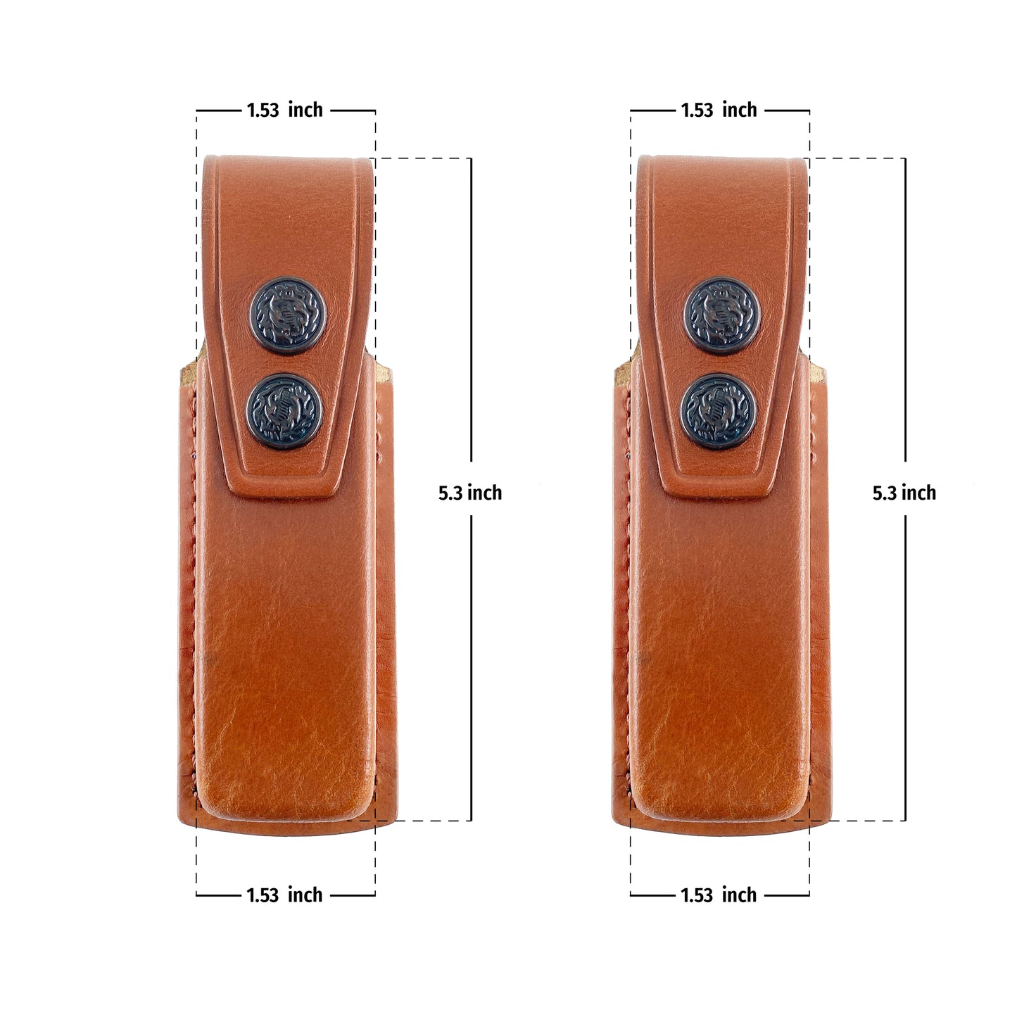 Holster ALS2090 Two Single Leather Magazine Pouches for Glock 17 19 22 23 Handmade!