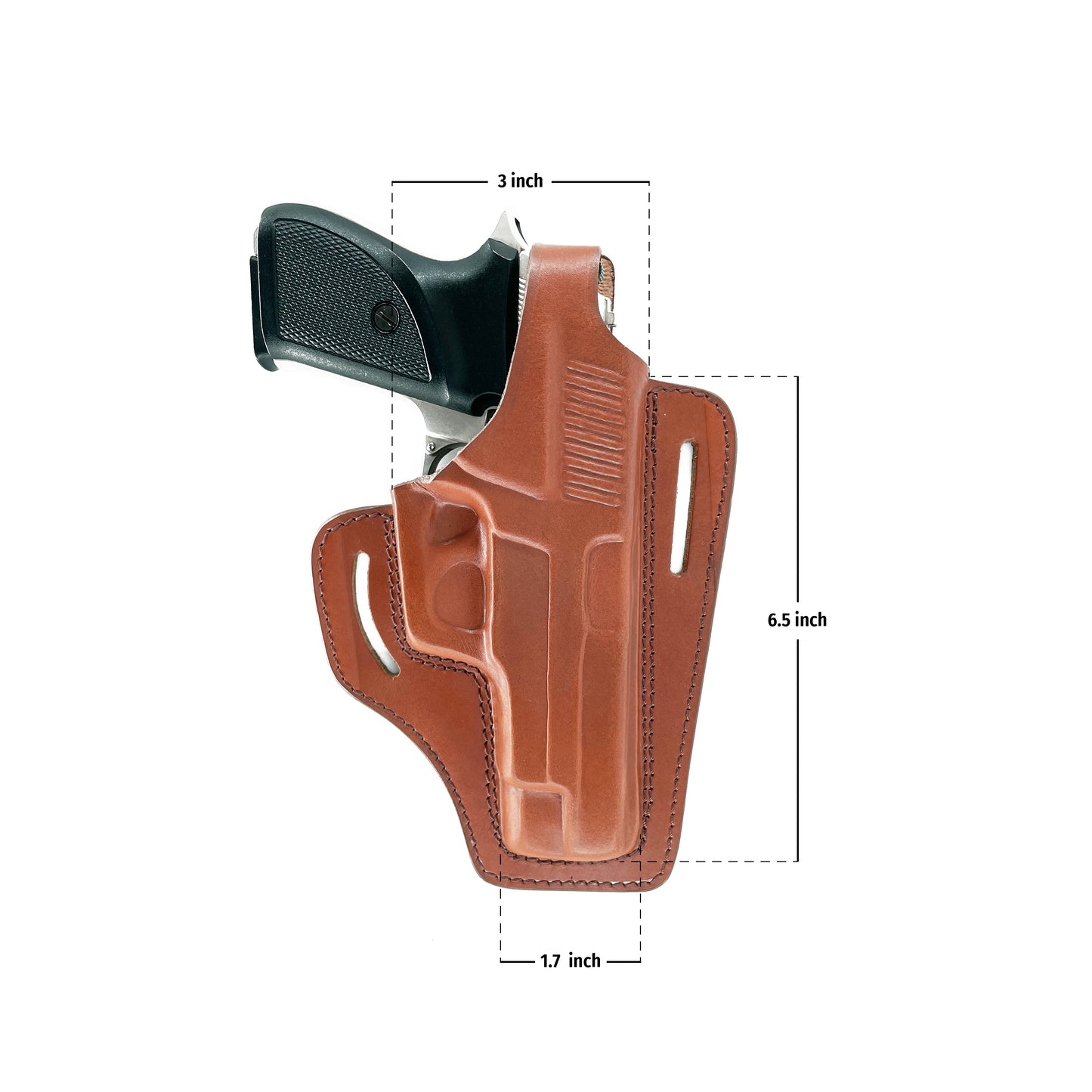 KHS341 Leather Shoulder & Belt Holster with Double Mag Pouch for Sig Sauer P226 (2in1)