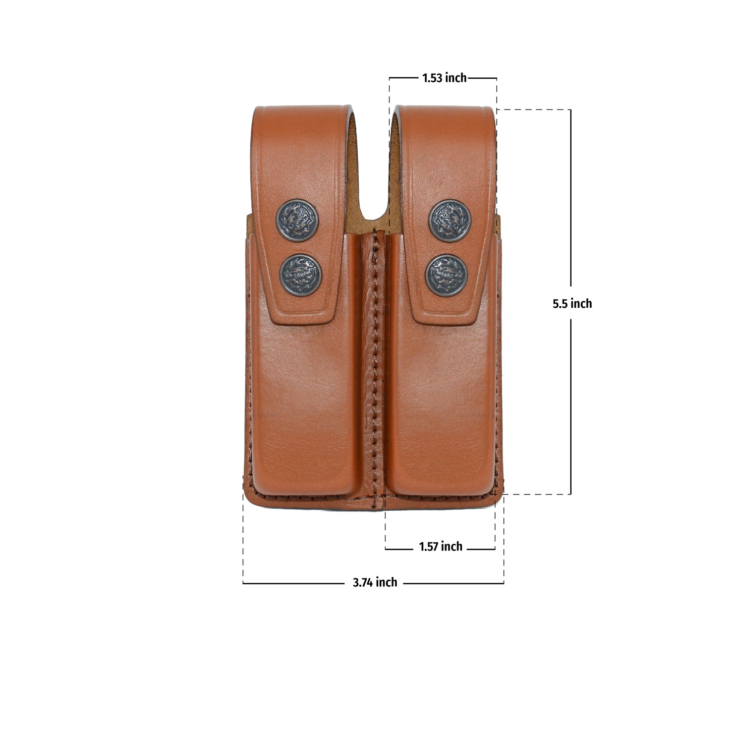 Holster K092 Leather Double Magazine Pouch/Carrier/case for Glock 17 19 22 23 Handmade!