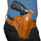 2 Slot Pancake Leather Holster, Thumb Break RH Fits Smith&Wesson K- Frame 3" (ALIS351)