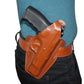 K31105 2 Slot Pancake Leather Holster Thumb Break Closed-end RH & Single Magazine Pouch Fits CZ 75